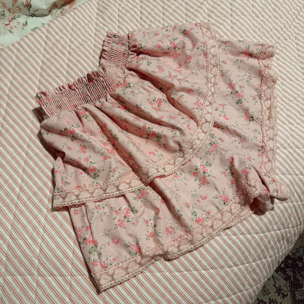 Altar’s State Pink Floral High Waisted Shorts